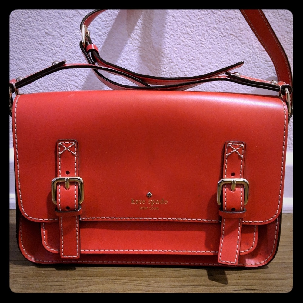 Red Kate Spade Crossbody Satchel